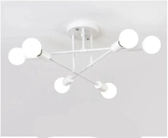 6-Head Industrial Iron Ceiling Light