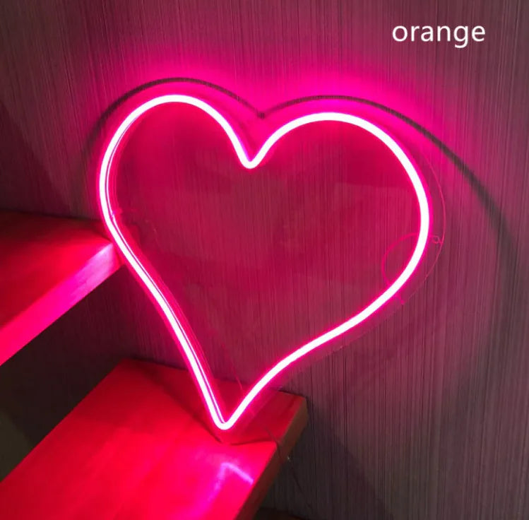 Heart-Shaped LED Neon Decorative Light - Haven Glow