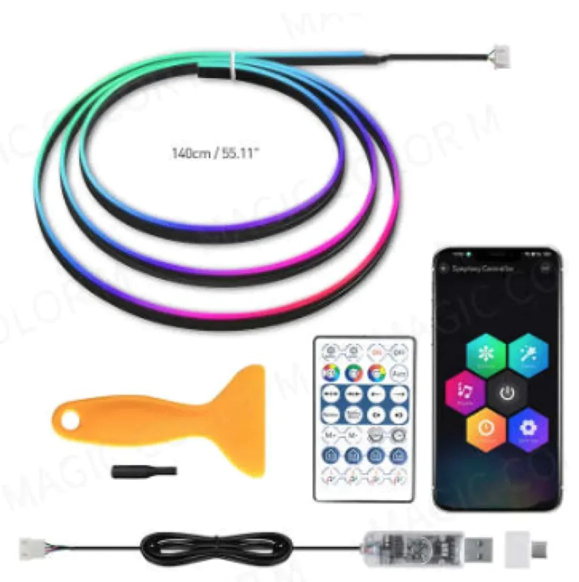 USB Car Ambient Music Light - Haven Glow