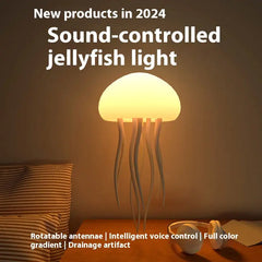 Jellyfish Mood Lamp LED Jellyfish Night Light Portable Jellyfish Lamp Jellyfish Decorations Smart Table Lamp For Bedside Desk - Haven Glow