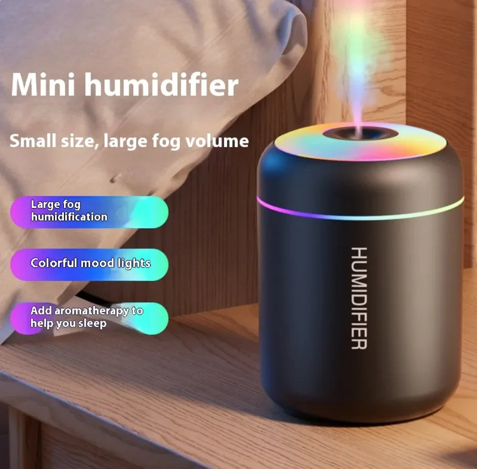 Mini Silent Seven-Color Ambient Light Humidifier - Haven Glow