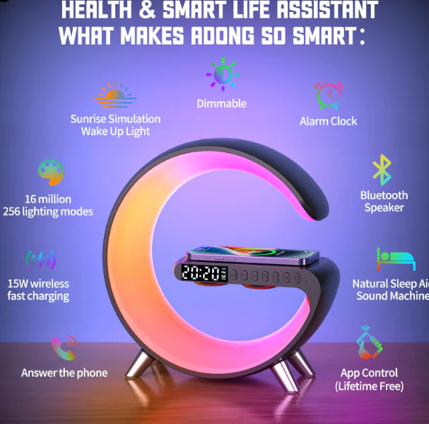 Bluetooth Speaker with Ambient Light and Alarm Clock - Haven Glow