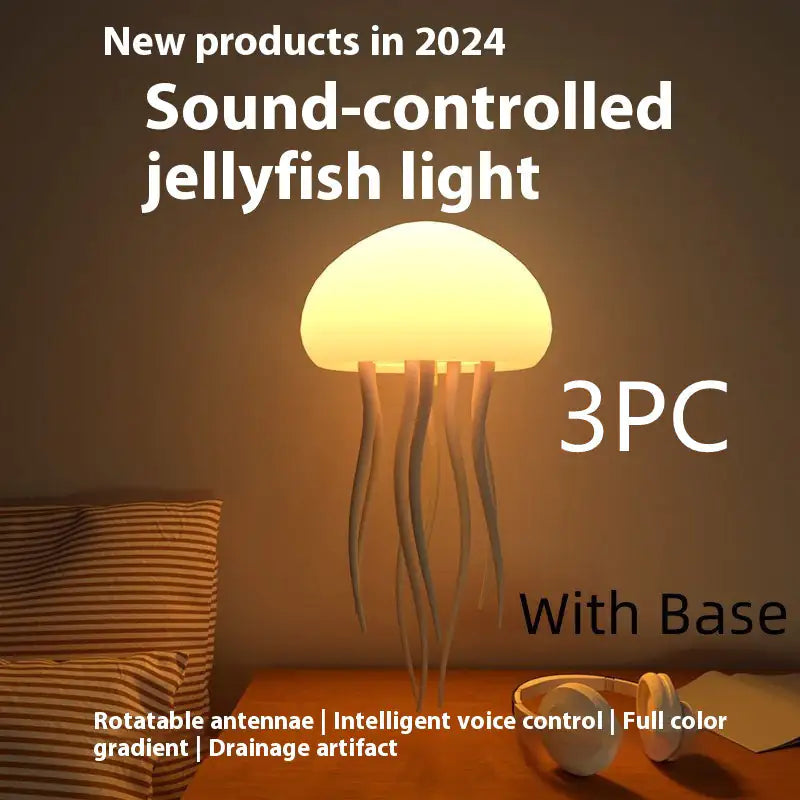 Jellyfish Mood Lamp LED Jellyfish Night Light Portable Jellyfish Lamp Jellyfish Decorations Smart Table Lamp For Bedside Desk - Haven Glow