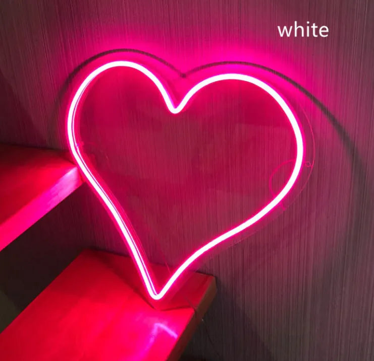 Heart-Shaped LED Neon Decorative Light - Haven Glow