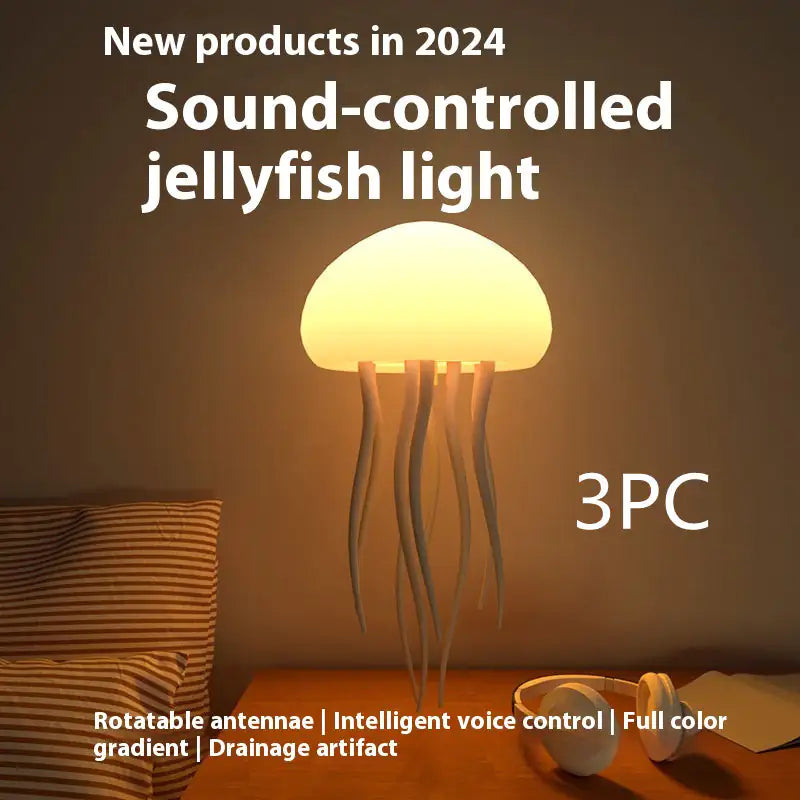 Jellyfish Mood Lamp LED Jellyfish Night Light Portable Jellyfish Lamp Jellyfish Decorations Smart Table Lamp For Bedside Desk - Haven Glow