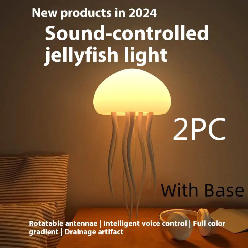 Jellyfish Mood Lamp LED Jellyfish Night Light Portable Jellyfish Lamp Jellyfish Decorations Smart Table Lamp For Bedside Desk - Haven Glow
