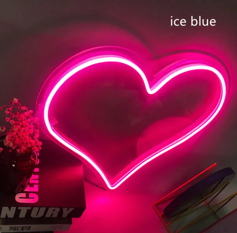 Heart-Shaped LED Neon Decorative Light - Haven Glow
