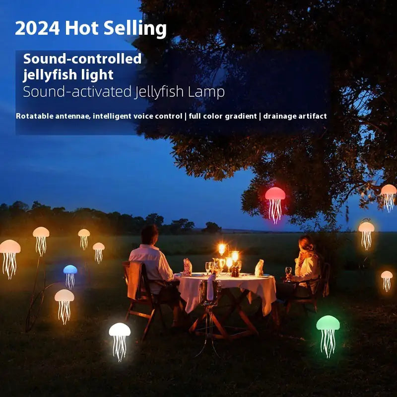 Jellyfish Mood Lamp LED Jellyfish Night Light Portable Jellyfish Lamp Jellyfish Decorations Smart Table Lamp For Bedside Desk - Haven Glow