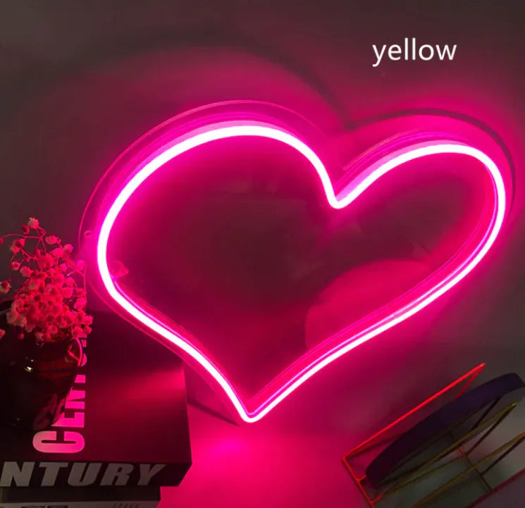 Heart-Shaped LED Neon Decorative Light - Haven Glow