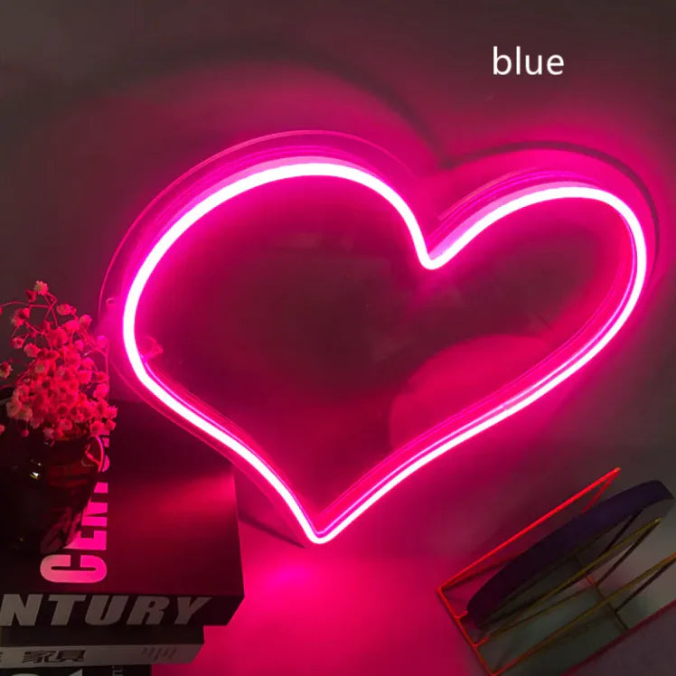 Heart-Shaped LED Neon Decorative Light - Haven Glow