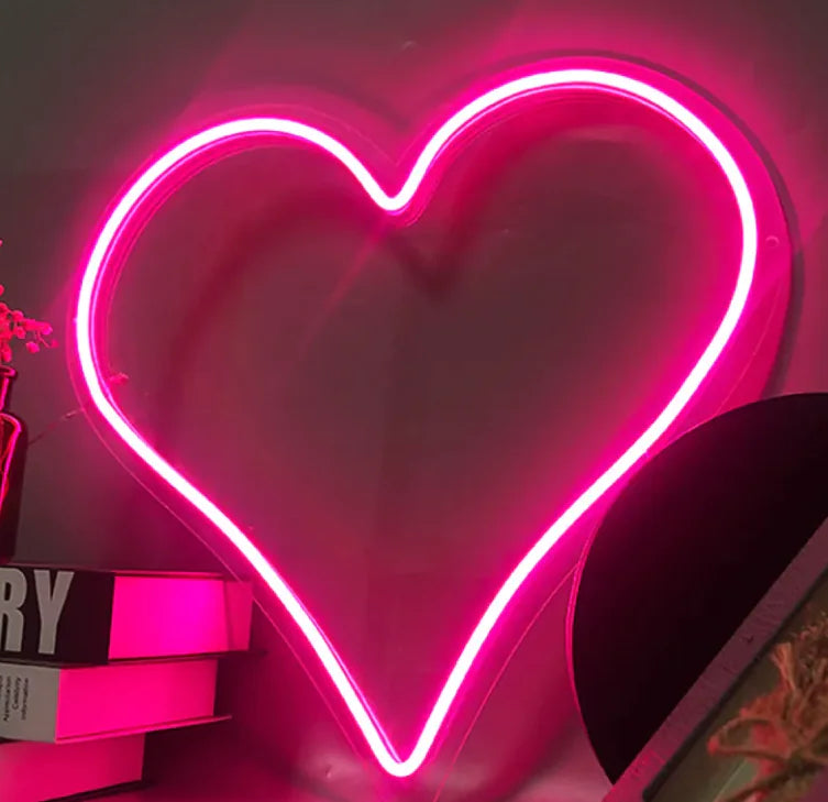 Heart-Shaped LED Neon Decorative Light - Haven Glow